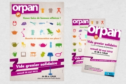 Affiche vide grenier - Orpan - Nantes